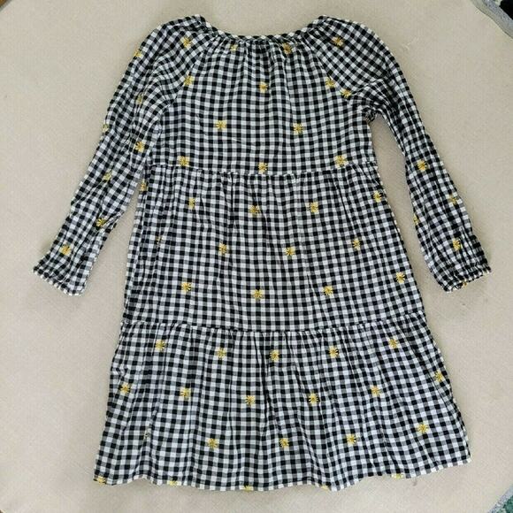 Old Navy Embroidered Daisy Black Gingham Dress - Picture 6 of 6
